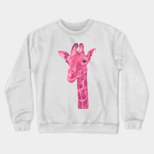 pink , very pink  giraffe Crewneck Sweatshirt